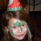 Olivia shows off festive face paints