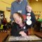 Tamsin proudly shows her Christmas craft